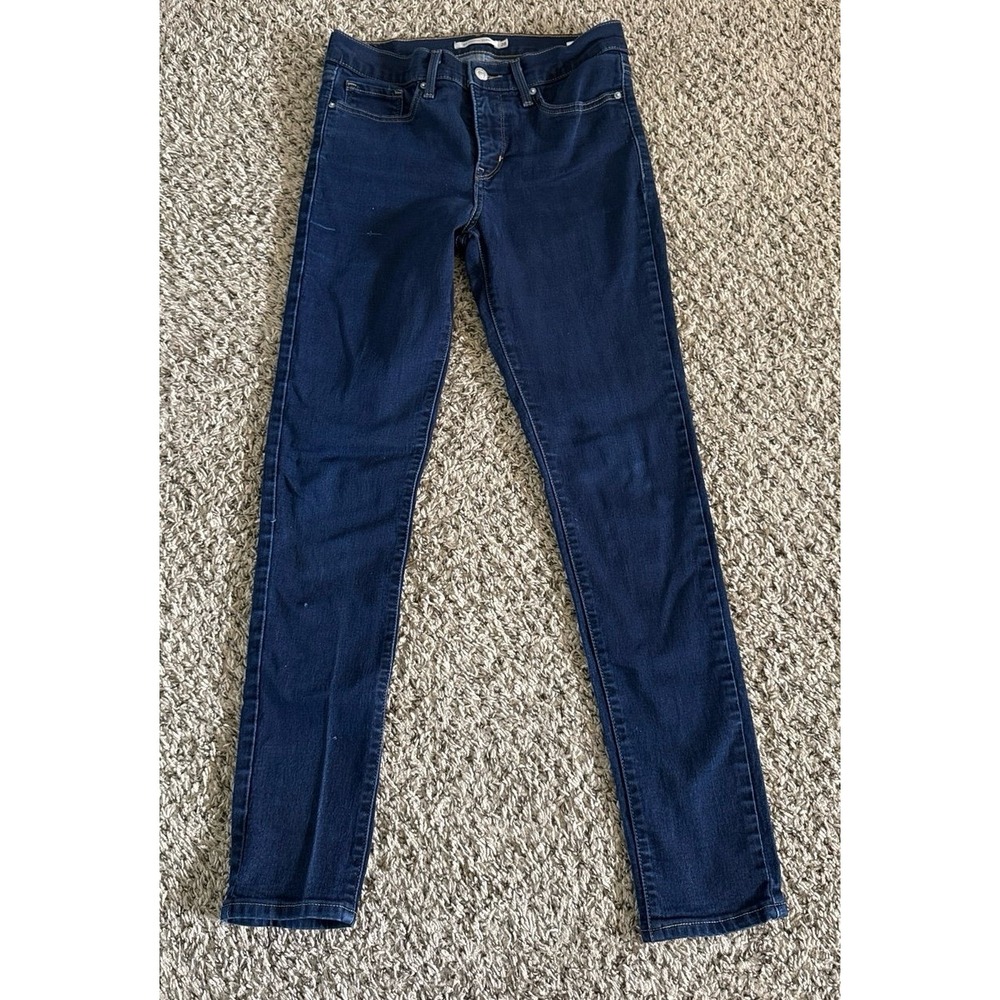 Levi's Women's Skinny Jeans in Dark Blue Denim - Picture 5 of 10